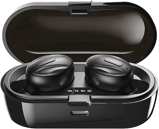 TWS Wireless Earbuds,True Wireless Bluetooth 5.0 Earbuds Built-In Microphone,Ipx5 Waterproof,Stereo Bass Noise Cancelling Earphones Headset with Charging Case